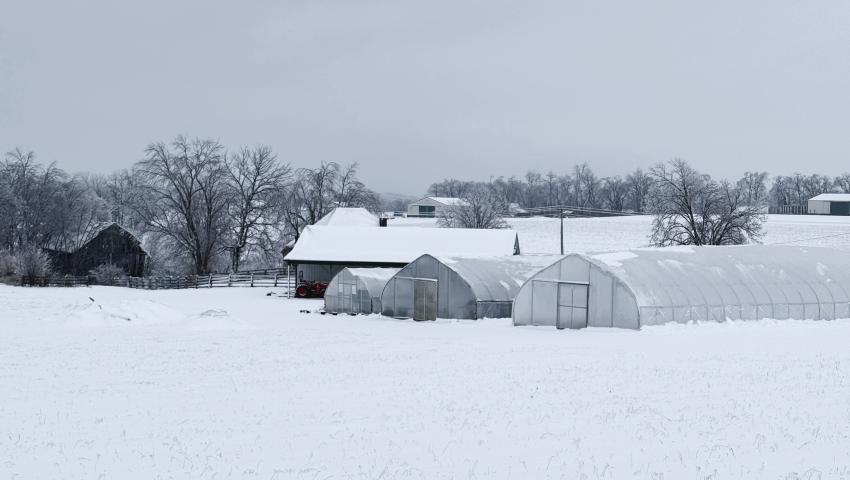 High tunnels in the snow