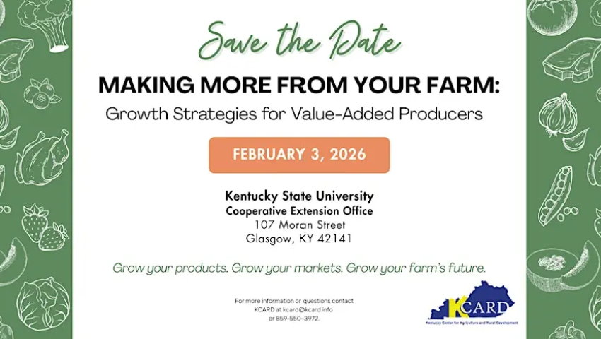 Event header image for KCARD's value-added producer workshop on 02/03/2026