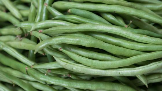 green beans in pile